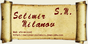 Selimir Milanov vizit kartica